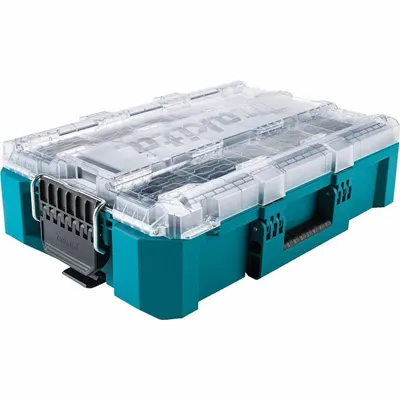 MAKITA Organizer: Teal, Security Bar, 50 lb Load Capacity - Max, 22 1/8 in Overall Dp - Hand and Power Tools