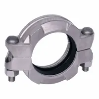 Clamp Coupling: 316 Stainless Steel, 3 in x 3 in, 6 1/2 in Lg, EPDM, 750 psi, Bolted (MPN 0390065308)