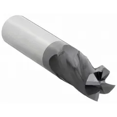 General purpose carbide square end mill with AlTiN coating for heat and wear resistance. Features 4 flutes, 1/4" mill diameter, 1/2" length of cut, and 2" overall length. Suitable for square shoulder milling of metals, plastics, and composites.