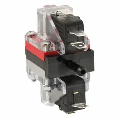 OEM replacement pressure switch for SCOTSMAN ice machines. Monitors and controls system pressure to regulate component operation based on pressure thresholds, supporting consistent ice production. Consult equipment manual for pressure set points and electrical ratings.