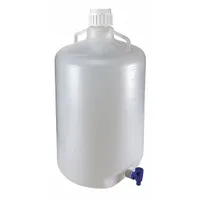 APPROVED VENDOR Carboy: 50 L, 13.2 gal, Polypropylene, 376 mm Body Dia, Spigot, 2 Handles, 1 Spigot (MPN 7220050)