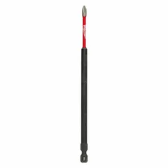 This MILWAUKEE impact bit features a #1 Phillips (PH1) drive size with a hex shank, designed for use with impact drivers. Made of alloy steel, it is suitable for driving Phillips-head screws in general fastening tasks such as assembly, construction, and maintenance.
