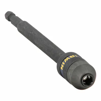 IRWIN Bit Holder: Bit Holder, Impact, 1/4 in Compatible Bit Size - Quick-Change Bit Holders