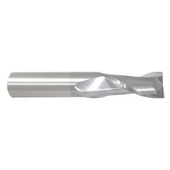 General purpose carbide square end mill with TiCN coating, 2 flutes, 17/64" mill diameter, and 3/4" length of cut. Used for slotting and profiling in ferrous materials such as steel, stainless steel, and cast iron.