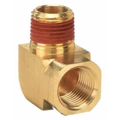 PARKER Metal Pipe Elbow: 90° Elbow, 1/4 in x 1/4 in - Threaded High-Pressure Pipe Fittings with Sealant