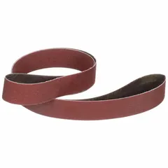Ceramic abrasive belt with cool-cutting properties for grinding and finishing stainless steel and soft metals. Features 120 grit and YF weight polyester backing for consistent performance. Suitable for industrial fabrication and maintenance applications. Supplied in a 200-pack.
