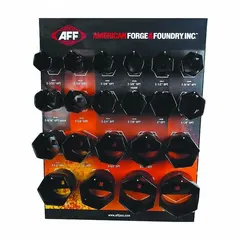 This 21-piece lug nut socket set features a 1/2 in drive and includes 21 six-point sockets. The socket size range is 2-3/32 to 5-1/4 in. Suitable for automotive wheel service and general hex fastener applications.