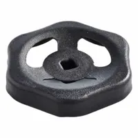JW WINCO Valve Handwheel: 6 Point, 90 mm Handle Dia, 9 mm Square Spindle, Black, Steel (MPN 227.6-ST-90-V9-SW)