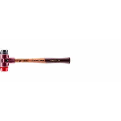 HALDER SIMPLEX Soft Face Hammer: Plastic/Rubber, 12 oz Head Wt, 1 1/8 in Tip Dia, 11 1/2 in Overall Lg - Plastic-Tip & Rubber-Tip Hammers