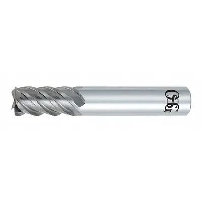 OSG Square End Mill: Carbide, TiCN Coated, 5 Flute, 3/8" Mill Dia, 7/8" LOC - General Purpose Carbide Square End Mills
