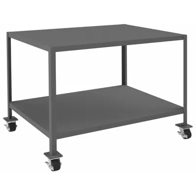 DURHAM MFG Work Table: Fixed Ht, Steel, 48 in x 36 in - Steel-Top Mobile Worktables