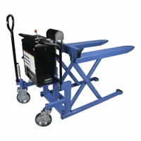 BISHAMON Skid Lift: 2,200 lb, Electric, Std Fork, 43 in L x 27 in W Forks, Supported Base (MPN LVE-100WE)