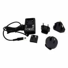 Power adapter for use with compatible Rice Lake weighing indicators and TP Series instruments. Overall width 5 1/2 mm. Compatible with manufacturer part numbers 107235 and TP Series (107244, 107245, 107246, 107247, 107248).