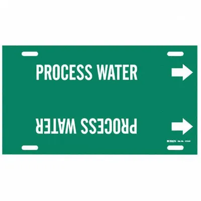 BRADY Process Water Strap-On Pipe Marker - Process Water Strap-On Pipe Markers