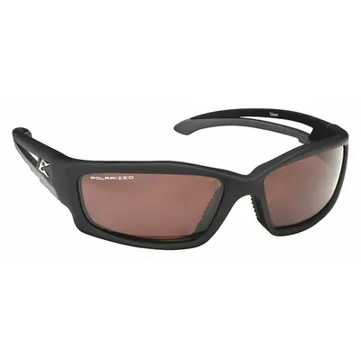 EDGE EYEWEAR Safety Glasses: Copper Lens, Full-Frame, Polarized, Metal Detectable - Padded Comfort-Fit Safety Glasses