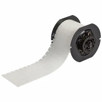 BRADY Pre-Cut Label Stock Roll: 1/2 in, Acrylic, Aggressive Adhesive/Permanent Adhesive - Brady Thermal Transfer Precut Label Rolls