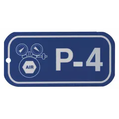 This lockout tag is made of polystyrene and features English text with no header. It includes holes for attachment and is used in lockout/tagout procedures to indicate that equipment is under maintenance and should not be operated.