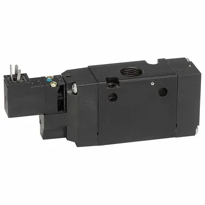 Parker Solenoid Air Control Valve: B5, Four-Way / Three-Position, Double Solenoid - Parker B Series Solenoid-Operated Inline Valves