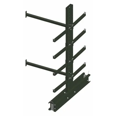 JARKE Cantilever Rack: Add-On, Heavy-Duty, 74 3/4 in x 64 1/4 in x 96 in - Heavy-Duty Pin-Lock Cantilever Rack Kits