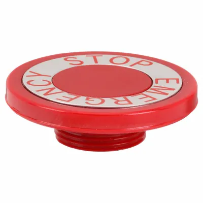EATON Mushroom Head: 30 mm Panel Size, Non-Illuminated, Metallic, Emergency Stop - Heads for Push Buttons