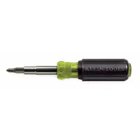 KLEIN TOOLS Multi-Bit Screwdriver: Phillips/Slotted/Square/Torx Tip, 8 Tips, 7 1/4 in Overall Lg (MPN 32500)