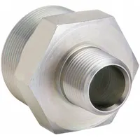 PARKER Metal Pipe Straight: 2 in x 1 1/4 in, Male NPT Threaded x Male NPT Threaded, 1,500 psi, Steel (MPN 2 X 1-1/4 FF-S)