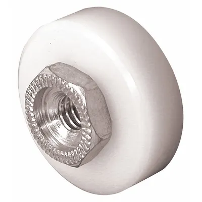 PRIME-LINE B 629 Roller Assembly, 3/4 in, White, Unfinished - Screen Door Hardware