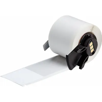 BRADY Wraparound Label: 6 in x 1 1/2 in, 1 1/2 in, Vinyl, White (Matte) - Brady Precut Label Rolls