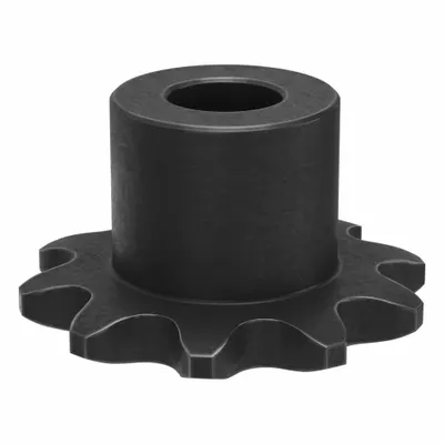 TRITAN Sprocket: One-Sided Hub, For Single Strands, 25, 10 Teeth, 0.809 in Pitch Dia - Size 25 Plain-Bore Roller Chain Sprockets