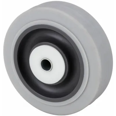 OEM Caster Wheel: 4 in Wheel Dia - Nonmarking Rubber Tread on Plastic Core Wheels
