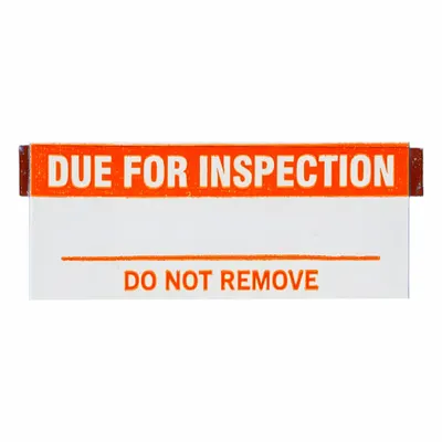 BRADY Inspection Label WO-20-PK - Safety