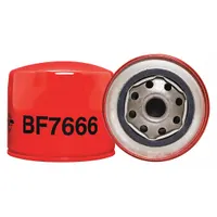 BALDWIN FILTERS Fuel Filter: Spin-On, 3 11/16 in Outside Dia, 3/4"-16 Thread Size, Cellulose, BF7666