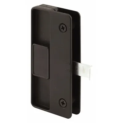 PRIME-LINE Sliding Handle and Latch Kit, Black, 4 1/8 in H x 3/8 in L, A 177 - Screen Door Hardware