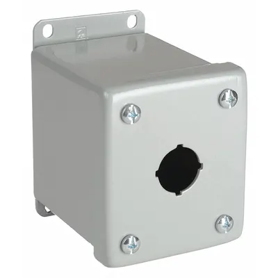 HOFFMAN Push Button Enclosure: 22mm, 1 Holes, Carbon Steel - Enclosures for 22mm Operators