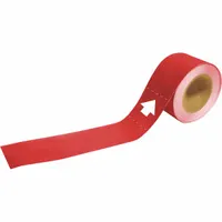 Pipe Marker: Red, Black, 8 in Wd, Vinyl, 8 in Roll Wd, 1 in Lg (MPN 20486)