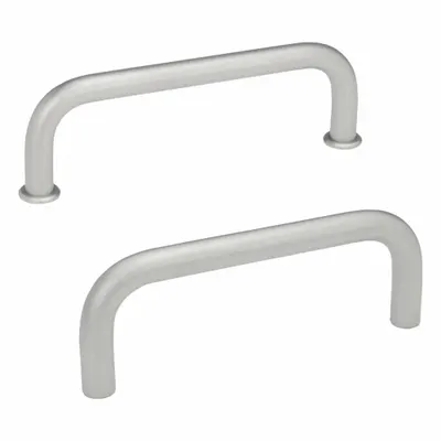 JW WINCO Pull Handle: Threaded Holes, Stainless Steel, Silver - Corrosion-Resistant Load-Rated Pull Handles