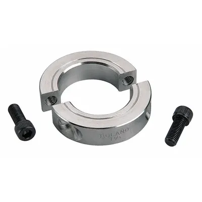 RULAND MANUFACTURING Shaft Collar: 2-Piece, Inch, Round, Clamp-On, 1 5/8 in Bore Dia, Aluminum - Aluminum Shaft Collars