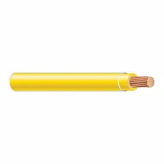 Single-conductor, stranded 6 AWG copper building wire with THHN/THWN-2 insulation rated for 600 V. Yellow jacket, 1000 ft length. Suitable for general-purpose power distribution and branch-circuit wiring in conduit, cable trays, and both dry and wet locations.