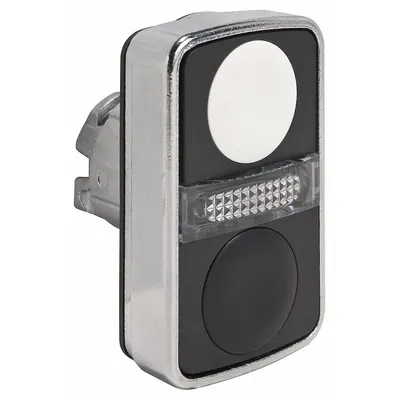 SCHNEIDER Multihead Operator: Illuminated, 3 Button, Flush Profile - Illuminated Multihead Push-Button Operators