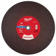 This Type 1 cut-off wheel is designed for general-purpose cutting of carbon and stainless steel. Constructed with 30-grit aluminum oxide, it provides efficient material removal in metal fabrication, maintenance, and repair applications. The wheel measures 16 inches in diameter with a 1/8-inch thickness and features a 20 mm arbor.
