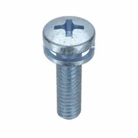 SEMS Screw: Split Lock, #8-32 Thread Size, 5/8 in Lg, Steel, Zinc-Plated, Pan, Phillips, 100 PK (MPN MPPLI0-800620-100P)