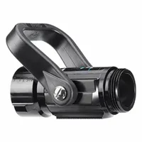 The VIPER I210595 is a constant pressure nozzle with a solid bore design, delivering a straight-stream spray pattern. Constructed with an aluminum body and a swivel base featuring NPSH threading, it is activated by a shutoff handle. This nozzle is used in firefighting applications requiring high-impact water delivery