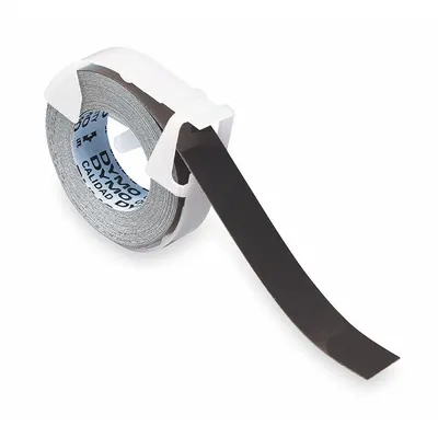 DYMO Embosser Label Tape: 3/8 in x 23 ft, Black, Vinyl, Office Mate II/Organizer Xpress - Dymo Label Rolls