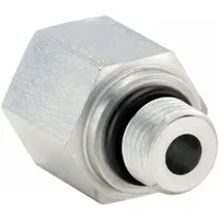 PARKER Metal Pipe Straight: Straight, Steel, 3/8 in, Male Threaded x Female SAE Threaded, 6,000 psi (MPN 5-6 F5OG5-S)