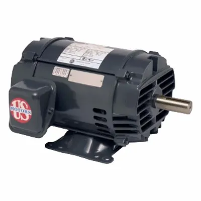 U.S. MOTORS Motor: Flange Mount, Open Drip Proof, 10 hp, 460V AC, 900 RPM - Rigid Base 3-Phase General Purpose AC Motors