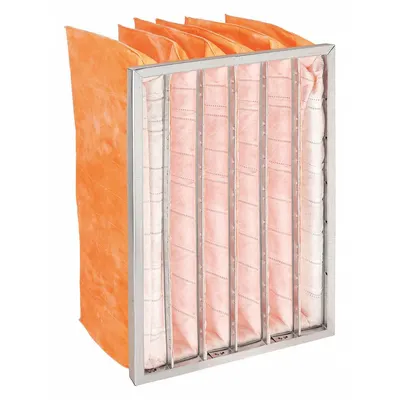 OEM Pocket Air Filter: 24 in x 12 in x 15 in, MERV 11, Orange, Synthetic - MERV 11 Pocket Air Filters