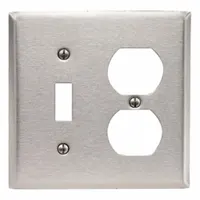 LEVITON Wall Plate: Combo, 2 Gang, Std Size (MPN 84005)