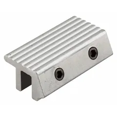 This sliding door lock from PRIME-LINE measures 2 inches in length, 1/2 inch in width, and 1/2 inch in height. It is designed for use on sliding doors in applications such as equipment enclosures, interior partitions, or access control points.