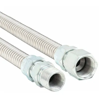 DORMONT Gas Connector: 1/2 in Hose Inside Dia., 36 in Hose Lg, 125,000 BTU Capacity - Range Connectors