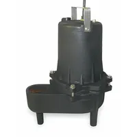 DAYTON Sewage Ejector Pump: Single Phase, 1/2 hp, 120V AC, 75 gpm Flow Rate @ 10' of Head, 2 in FNPT